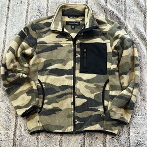 Kids Camo Fleece Zip Up Jacket By Treasure And Bond